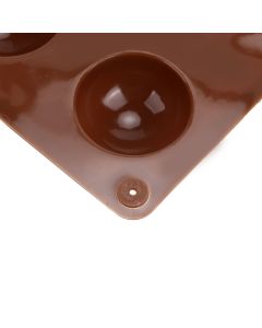 3pcs Silicone Mould 24‑Hole Soft Semi Sphere Baking Mold for Chocolate Jelly Mousse Soap