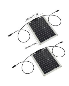 15W Solar Panel Portable Waterproof Monocrystalline Solar Charging Board for Outdoor Car Motor YachtSolar Panel