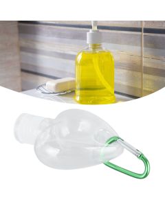 2Set 50ml Travel Bottle with Keychain Flip Cap Plastic Liquid Bottle Refillable Leakproof Transparent Squeeze ContainerHeart Shaped