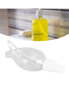 2 Pcs 50ml Travel Keychain Bottles Portable Plastic Clear Leakproof Refillable Empty Squeeze Container for Hand SoapMaple Leaf