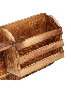 Wall Mounted Shelf Multipurpose Creative Vintage Wood Storage Holder for Living Room Study