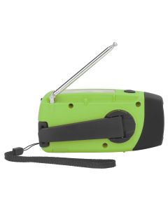 Hand Crank Solar Radio Multifunctional Emergency Radio LED Radio with Flashlight for Outdoor CampingGreen America