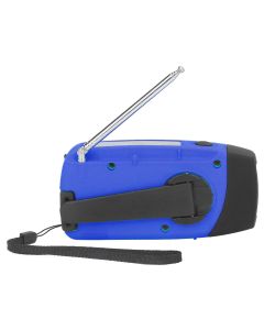 Hand Crank Solar Radio Multifunctional Emergency Radio LED Radio with Flashlight for Outdoor CampingBlue America