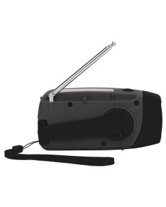 Hand Crank Solar Radio with LED Flashlight Portable FM AM WB USB Radio for Emergency Disaster PreventionBlack Japanese