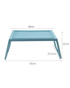 Laptop Bed Tray Table Portable Lightweight Mini Picnic Table for Laptop Working Writing Blue