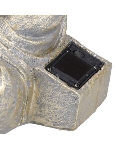 Home Buddha Garden Light Solar Powered Zen Buddha Garden Statue for Yard Garden Patio Deck