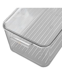 Plastic Storage Box Stackable Refrigerator Kitchen Clear Plastic Fruit Vegetable Preservation Storage BoxHigh