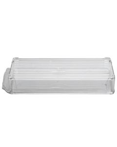 Clear Organizing Bin Large Capacity Transparent Food Grade Plastic Multifunction Portable Durable Pantry Storage BinNarrow and Short Type with Lid