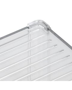 Clear Organizing Bin Large Capacity Transparent Food Grade Plastic Multifunction Portable Durable Pantry Storage BinNarrow and High Type with Lid