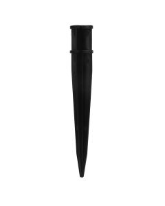 2Pcs Cemetery Grave Vase Black Column Unique Hollow Design Easy Installation Ground Insert Grave Flower Holders