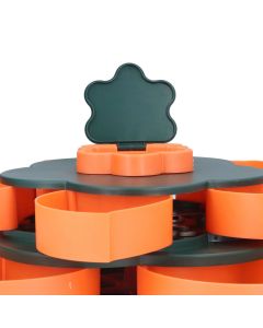 Snack Serving Tray Multifunction Large Capacity Flower Shape Nut Candy Serving Container for Home Double Layer