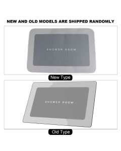Bathroom Mat Modern Absorbent Quick Dry Bathroom Rug Entrance Door Antislip Mat Light Gray Square