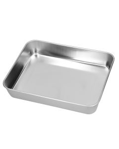 Roasting Pan and Rack Set Stainless Steel Easy Clean Rectangular Roaster with Rack for Cooking Baking26.5x20.5x5cm / 10.4x8.1x2.0in