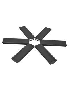 Foldable Trivets Heat Insulating Collapsible Pot Holder for Kitchen Dining Room Black