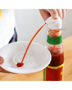 Gallon Pump Dispenser Condiment Bottle Pump Dispenser Plastic Kitchen Supplies for HouseholdWhite Caliber 3.4cm / 1.3in