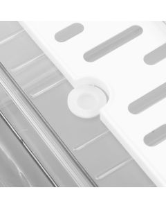 Refrigerator Storage Box Holder with Draining Plate Fruit Storage Container Preservation BoxL 11x20x30cm / 4.3x7.9x11.8in