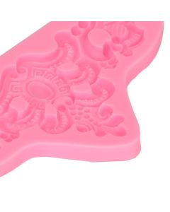 Embossed Pattern Silicone Molds Easy Demoulding Heat Resistant Flexible Odorless Scroll Border Lace Molds for DIY Cakes
