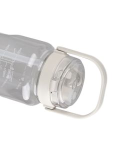 Large Water Bottle 2 Drinking Methods PC PP Material Clear Scale Portable Matte Large Water Jug with Straw for FitnessWhite 2000ml
