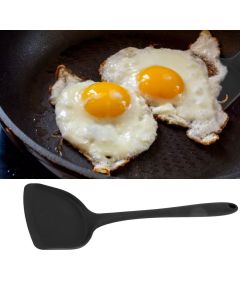 5Pcs Cooking Spatula with Hanging Hole Ergonomic Prevent Scalding Chinese Silicone Spatula for Kitchen Black