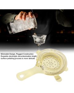 Cocktail Strainer Wintersweet Type Stainless Steel Bar Strainer Bartender Ice Filter Bartender Accessories Gold