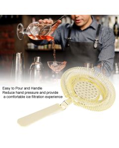Bar Strainer Fine Filtering Professional Stainless Steel Cocktail Strainer for Bartending Restaurant Party Golden