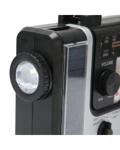 LED Hand Crank Radio AM FM SW Solar Dynamo Outdoor Emergency Radio with Portable Flashlight