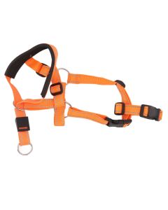 Dog Head Collar Breathable Dog Head Harness Dog Mouth Cover with Adjustable Strap for Outdoor Orange XL