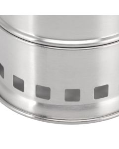 Mini Alcohol Stove for Camping Hiking Stainless Steel Campfire Stove With Storage Bag Round