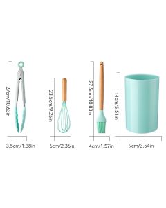 12pcs Nylon Cooking Utensil Set BPA Free Heat Resistant Prevents Stick Kitchen Utensil Set for Kitchen Tool