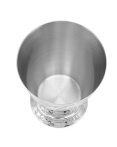 Cocktail Drinking Cup 304 Stainless Steel Silver Finish Moscow Mule Mug for Bars Home Leaf Pattern Carving