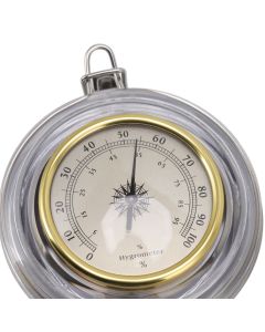Cigar Jar Stainless Steel Silicone Ring with Hygrometer Waterproof Sealed Storage Jar for Home 96mmx173mm/3.8x6.8in