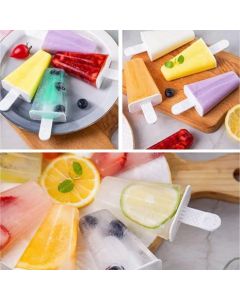 Ice Cream Mould 10 Grids Food Grade Silicone Non Stick Green Ice Lolly Maker for Home DIY