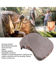 Portable Heating Seat Pad Camouflage 3 Gears Thicken USB Heated Stadium Seat Cushion Pad for Camping Hunting Fishing Leaf