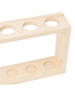 5 Test Tube Plant Terrarium Transparent Observe Growth Status Water Plant Holder with Wooden Stand for Herbs Log