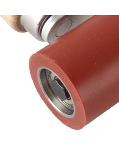 Silicone Seam Tester Bearing Design Ergonomic Detachable Smoothing Seam Roller Tool for PVC Roofing Tape Red Width 40mm/ 1.6in