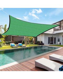 Square Geen Sun Shade Sail Canopy Awning Encrypted Thickened Breathable Sun Shade Sail for Outdoor Courtyard 2x2m 14 Pin