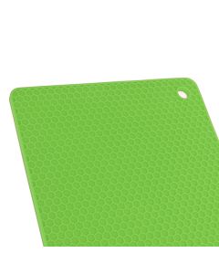 5pcs Silicone Pot Holders Mat Heat Resistant Anti Slip Square Honeycomb Trivet Mat Hot Pads for Kitchen Counter Green