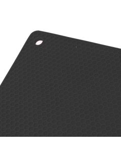 5pcs Silicone Pot Holders Mat Heat Resistant Anti Slip Square Honeycomb Trivet Mat Hot Pads for Kitchen Counter Black