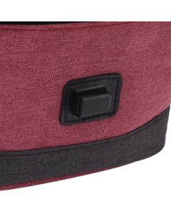 Portable Electric Lunch Box Food Heater USB Constant Heating Insulation Bag Heated Lunch Box Bag Wine Red