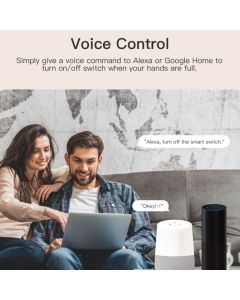 Smart Light Switch PCV WiFi APP Remote Control DIY On and Off Switch for Tuya 16A White