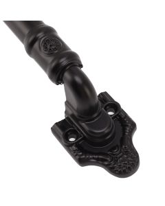 2PCS Door Handle Heavy Duty Smooth Surface Black Flexible Door Levers for Warehouse Door Sliding Door