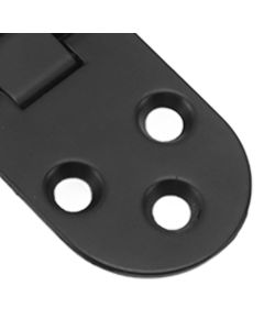 4 Set Round Edge Hinge 180 Degree Painted Black Zinc Alloy Cabinet Hardware for Door with Screw