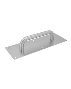 Pull Push Door Plate Handle with Screws 304 Stainless Steel White Oval Handle for Offices Hotels Restaurants