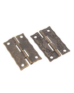 20 Set Antique Decorative Hinges Zinc Alloy Vintage Box Hinges Jewelry Box Hardware for Wooden Cases Cabinets