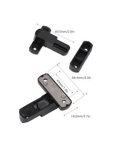 Window Sash Lock Aluminum Alloy T Type Sliding Window Latch Child Proof Safety Lock for Home Security Black