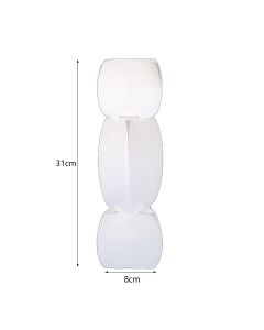 Lotus Root Shaped Vase Ingenious Pure Color Ceramic Decorative Flower Vase for Living Room Bedroom Office White Large