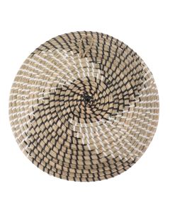 Woven Wall Basket Decor Handcrafted Seagrass Hanging Baskets Multifunction Woven Insulation Pad for Living Room Kitchen Type 2