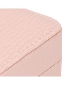 Jewelry Box Pink Portable Multi Layer PU Leather Jewelry Travel Case for Home Ring Earrings Necklace