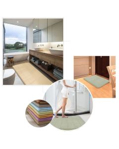 Bathroom Mat Water Absorbent Skid Resistance Thickened Soft Floor Rug Mat for Bathroom Kitchen Bedroom Light Gray 40x60CM
