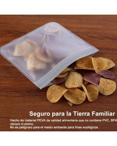 20PCS Reusable Ziplock Bags Translucent Scrub PEVA Food Storage Bags for Kitchen Fridge Organization